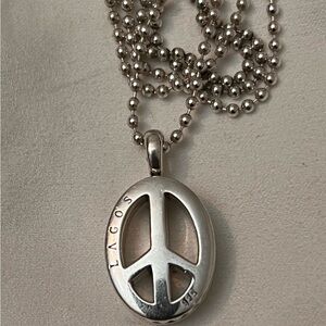 Lagos 925 Sterling Silver Preowned Peace Pendant